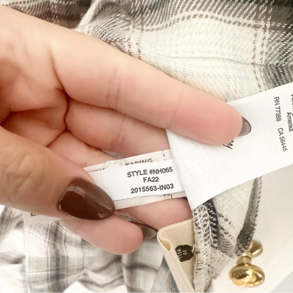 Madewell Flannel Button-Front Cotton Midi Dress Celestial Blue 14 - Picture 10 of 11